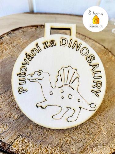 Medaile devn pro dti - putovn za dinosaury 2, vel. 7cm